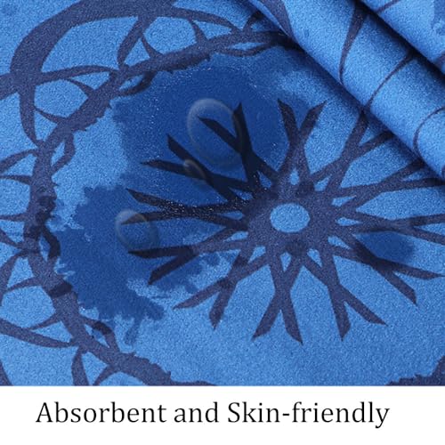 Hot Yoga Towel Non-Slip Hot Yoga Mat Towel for Mat Sweat Absorbent Yoga Blanket 24" x72" Fitness Pilates Yoga Gym Mat Towel Breathable Hot Mat Cloth for Bikram with Mesh Carrying Bag for Women Men - Image 5