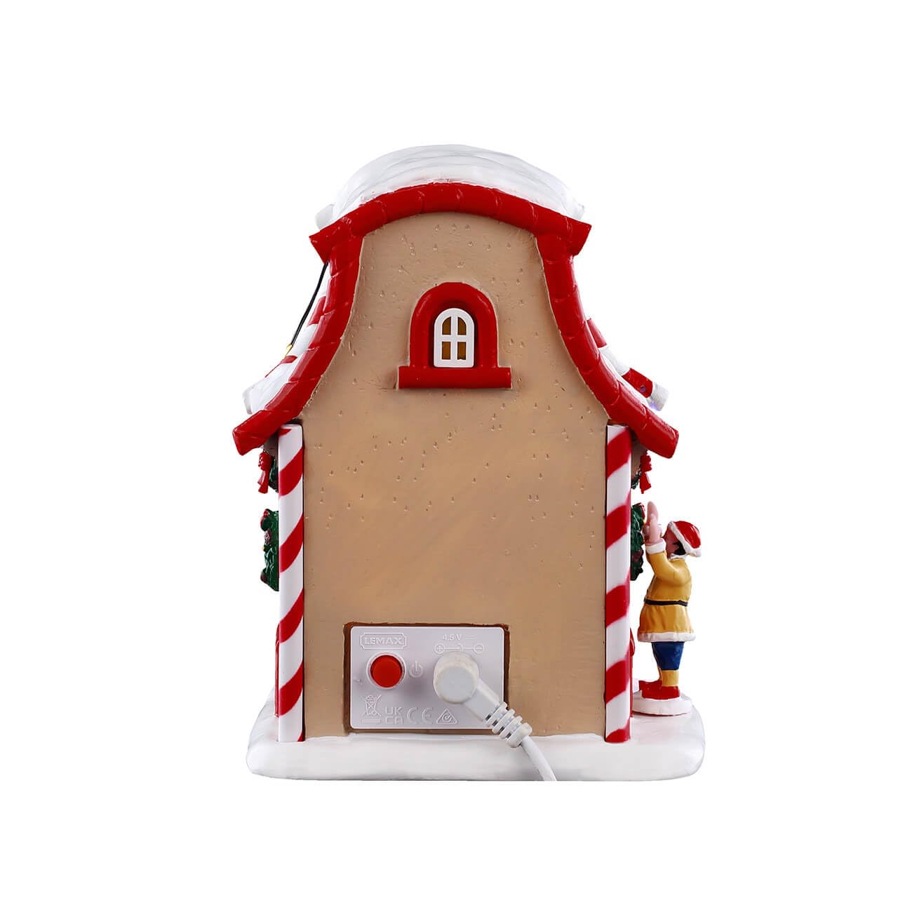 LEMAX Prancer's Den Tanière à Rennes avec lumières LED Prancer's Den en résine H12,5 x 9,6 x 8,5 cm