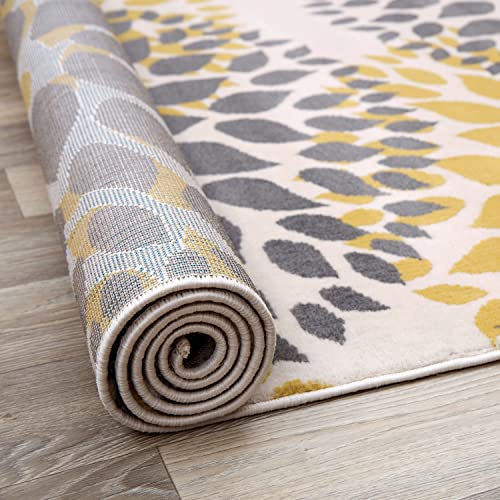 Tapete decorativo moderno amarillo floral 2x7 pies miniatura 3