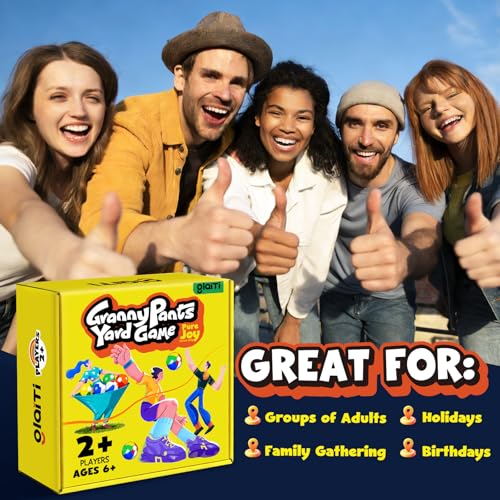 Oversized Granny Pants Yard Game Set - 4 Giant Pants, 20 Balls, Challenge Cards, Outdoor Yard Games for Adults Toss & Catch Game for Family, Adults, Parties - Lawn & Backyard Games - image 7