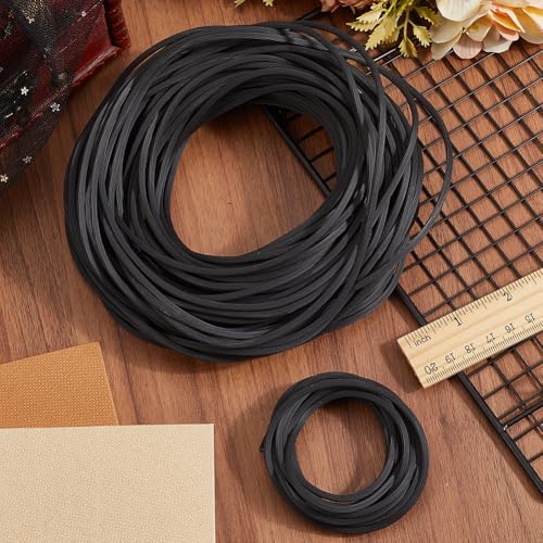 CREATCABIN 98 Fuß Ersatz Spline Für Fenstergitter Spline Türhalterung PVC Kunststoff Schwarze Kordel Reparatur Runder Dichtungsstreifenhalter Installieren Ersetzen Halters Für Verandagitter 3mmx30m
