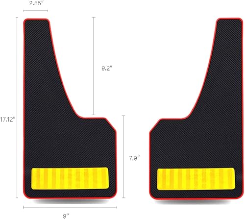 Miniatura 4 de 4 protectores reflectantes de goma suave para automóvil, modificados para vehículos universales (amarillo)