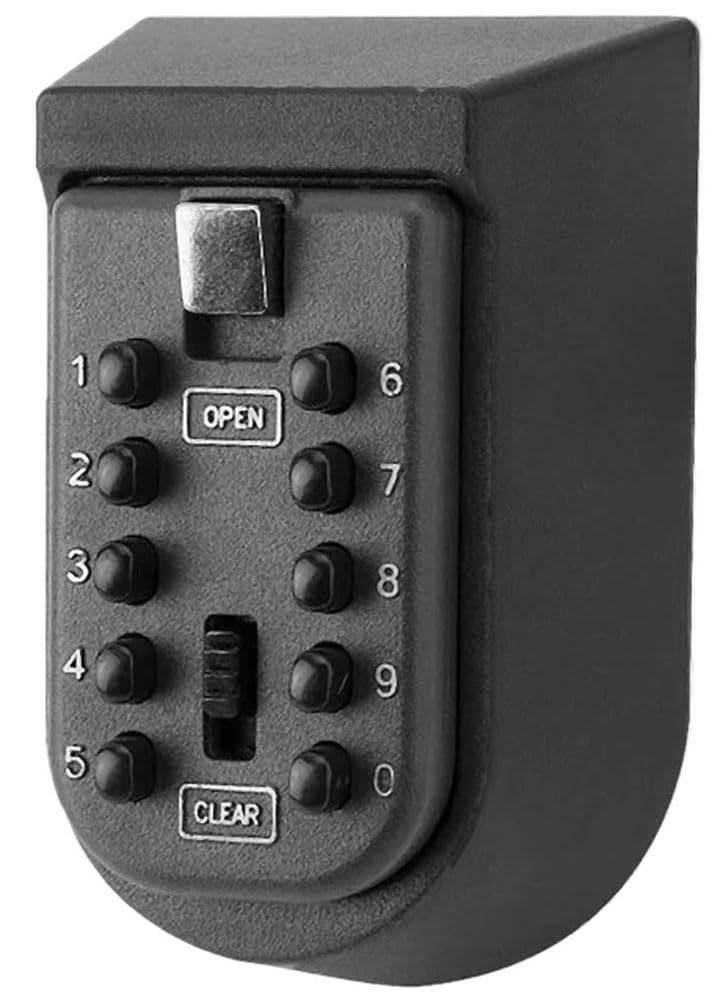 Key Lock Box for House Key, Lock Box with Combination Lock Wall Mount ...