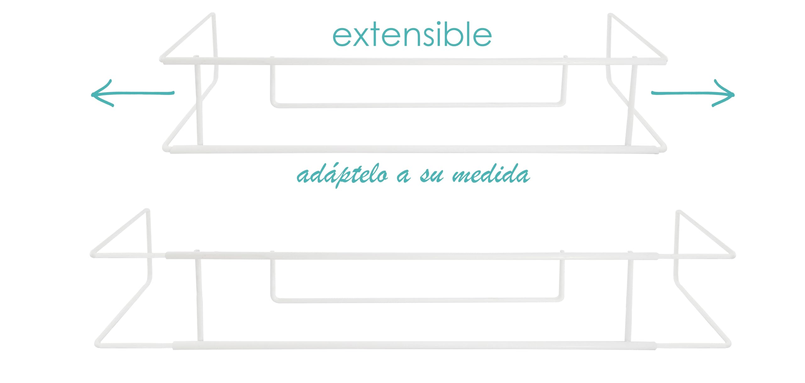 Balconcillo para Macetas, Portamacetas Ventana, Protector de macetas Ventana, Extensible 59 -101cm, Acero Lacado, Blanco | Incluye Tornillería