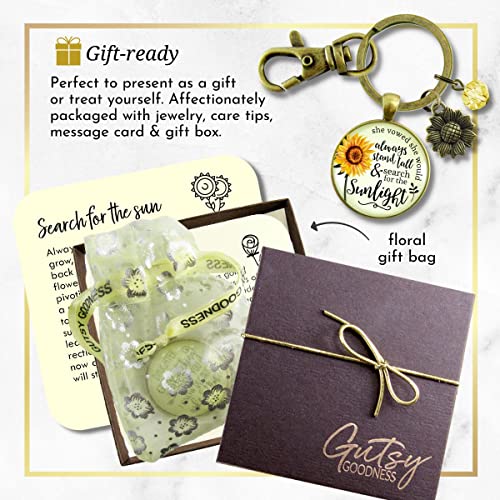 Gutsy Goodness Sunflower Keychain She Vowed Sunlight Inspiration Jewelry thumb #6