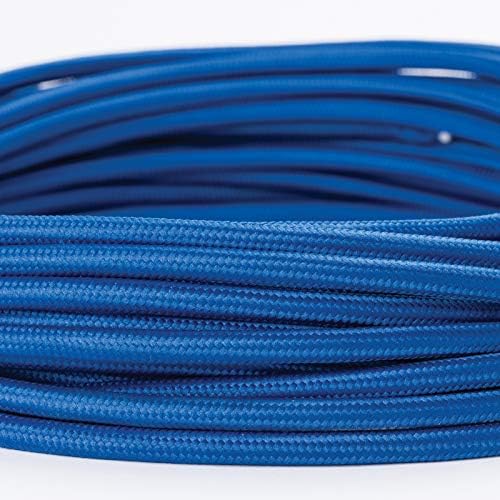 Kabel tekstylny do lamp, 1 m, czarny, 3-żyłowy (3 x 0,75 mm²) - kabel zasilający z tworzywa sztucznego z przewodem uziemiającym, powlekany tkaniną