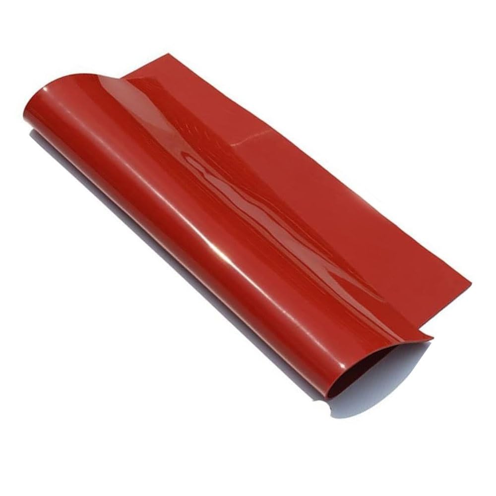 Hohe Temperaturbeständigkeit 1 mm 2 mm 3 mm 4 mm 5 mm 500 x 500 mm Silikonkautschukplatte, Dichtungsmaterial,(Red,3mm)