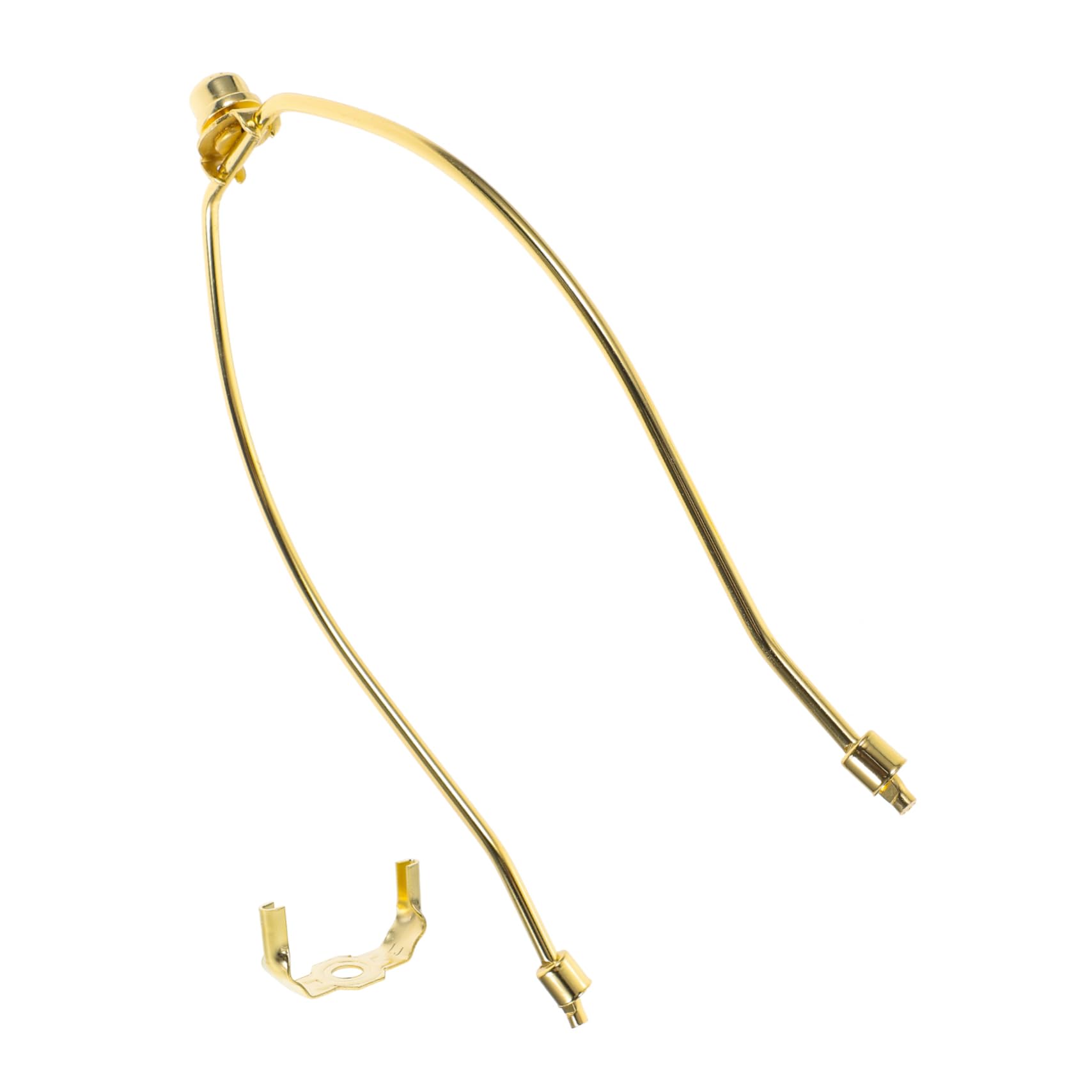 Hoement Harp Holder Versatile Design Golden Iron Lamp Shade Sturdy Support Replacement Lamp Parts