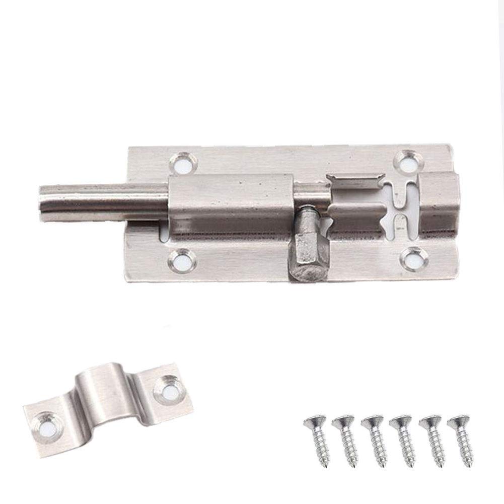 Pestillo para cerradura de puerta, Cerradura de perno puerta corredera for muebles ventana baño, inodoro, 4 pulgadas, 5 y 8(5 inch)