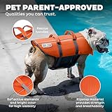 Kyjen 22020 Outward Hound Ripstop Quick Release Easy Fit Rettungsweste für Hunde, verstellbar, Größe M, orange