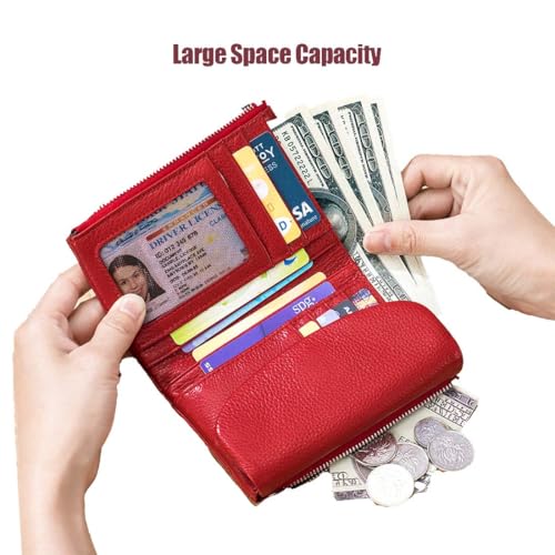 Joyfullygo Wallet, Relevantk Wallet Unisex Pebble Leather Wallets Coin Purse with Credit Card Holder (Black)4