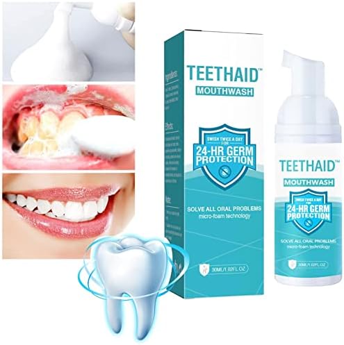 Xinsrenus Tooth Cleaning Foam, Instant Whitening Foam Toothpaste, Cleaning Care Fresh Oral Care Foam 30ml/50ml, Double-Effective Protective, Natural Ingredient (30ml)