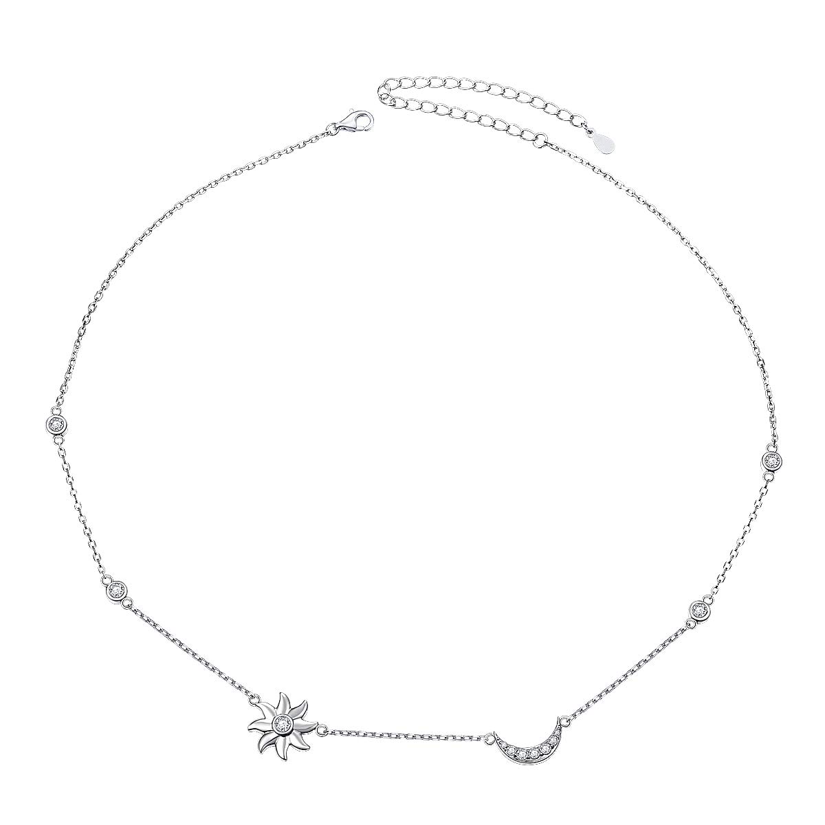 Flyow Sterling Zilver Choker Ketting Ketting Sierlijke S925 Verstelbare Sieraden Rolo Ketting voor Vrouwen en Meisjes, Short, Sterling Zilver, Zilver, Geen steen