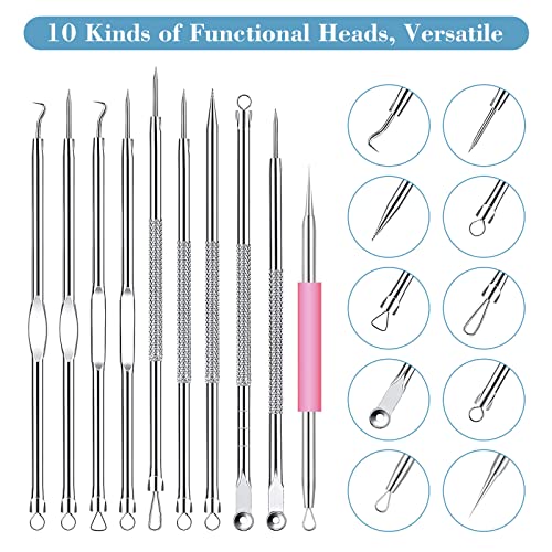 13 Stück Pickelentferner Werkzeuge Mitesserentferner Set,Komedonenquetscher Warzenentferner Akne Pickel Mitesser… - Image 5