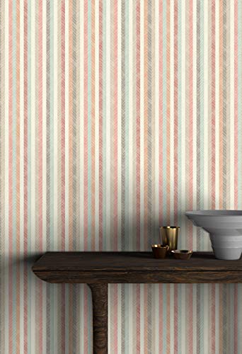 Image of DWELLSINDIA Chevron Stripes Self Adhesive Wallpaper Waterproof, Scratch Resistant, Laminated 41cm x 244cm