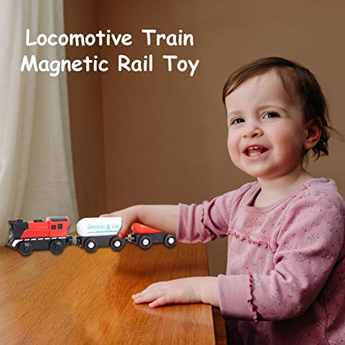 Holzeisenbahn Zug Spielzeug Kinder Elektrische Geschwindigkeit Spielzeug Zug Kompatibel mit Holzschiene Zug Modellbahn… – Bild 5