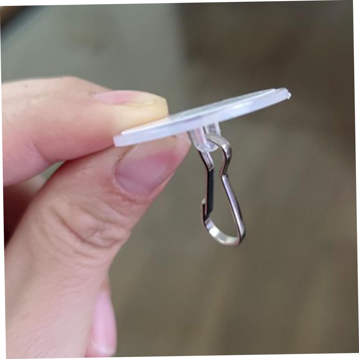 100 Ganchos Adhesivos Transparentes para Techo, Reutilizables Taladro, de Acero Inoxidable y Plástico, para Decoración de Navidad y Bodas