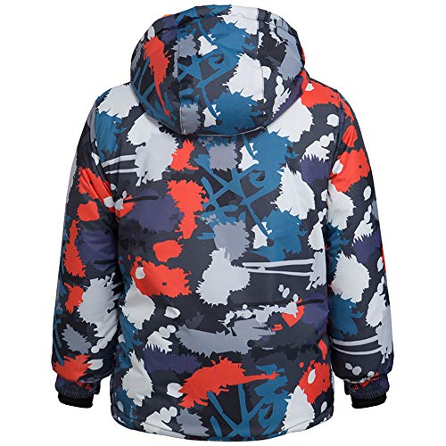 Image of WOWULOVELY Big Boy's 2-Piece Colorblock Snow Pants and Jacket Snowsuit Ski Suit