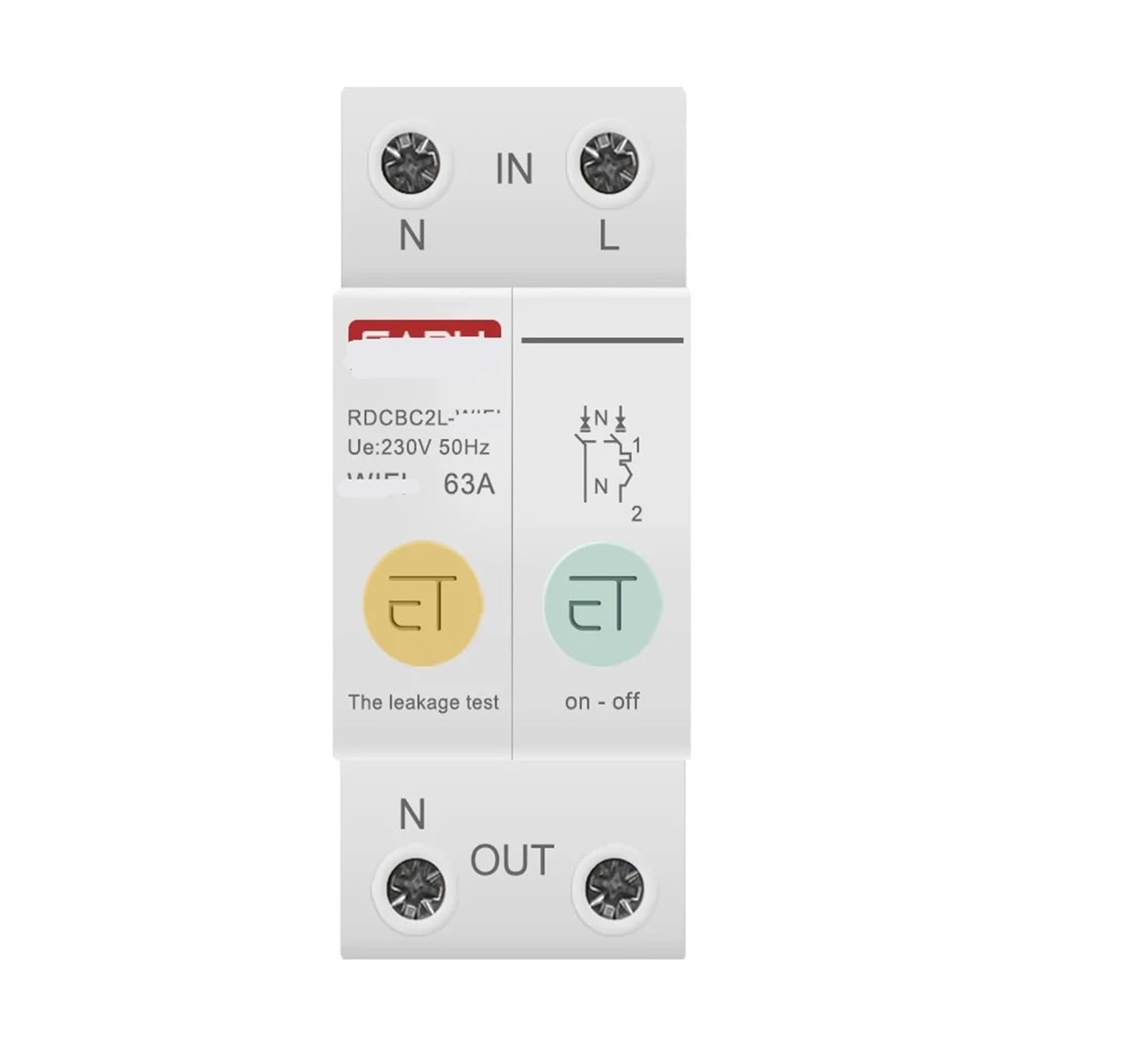 1P+N Circuit Breaker Energy Power kWh Meter Switch Relay Voltmeter Current Leakage Protection Limiter