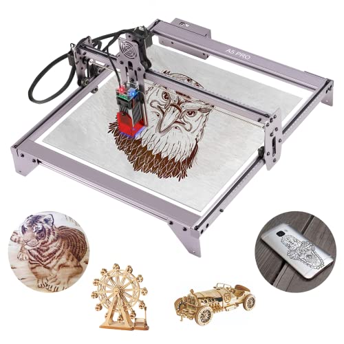 Laser Engraving Machine, 40W A5 Pro Fixed Focusing Laser Cutter and Engraver Machine, 5.5W Compressed Spot LD CNC,410x400mm,High Precision CNC Laser Cutter and Engraver Machine. Manufacturer:ATOMSTACK