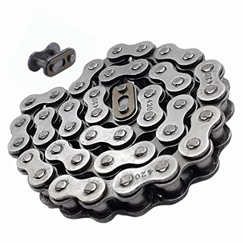 Image of Mini Bike Front Chain Fits Coleman CT200U CT200U-EX BT200X Mini Bike Chain MB200 MB165 Baja Warrior Heat Mini Baja Motorsports+Chain Adjuster(#420 Chain 42 Link)