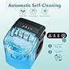 EUHOMY Countertop Ice Maker Machine with Handle, 26lbs in 24Hrs, 9 Ice Cubes Ready in 6 Mins, Auto-Cleaning Portable Ice Maker with Basket and Scoop, for Home/Kitchen/Camping/RV. (Black) #4