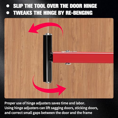Türscharnier Einstellwerkzeug Schraubenschlüssel – 15/18/21/25mm Scharnierspalt Einstellschlüssel, Vielseitiges Kohlenstoffstahl Werkzeug zur Türscharnier Reparatur, für Private und Gewerbliche
