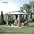 Outsunny 10' x 10' Patio Gazebo with Privacy Curtains, Mesh Netting, Double Roof Outdoor Canopy Shelter, Aluminum Frame Outdoor Gazebo, Cream White