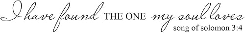 Miniatura 3 de DigTour WallArt I Have Found The One My Soul Loves (Canción de Salomón 3:4) - Calcomanía de pared con cita de la Biblia de Cristo, calcomanía