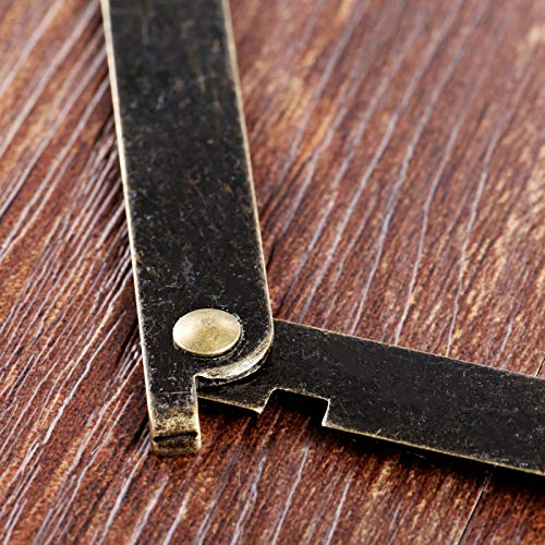 2Pcs Lid Support Hinges, Left Side Folding Lift Up Stay Hinge, Display Bracket For Furniture Jewelry Gift Wood Box Cabinet Drawer Cupboard Chest Toy Box, 4.25"X0.43" #TOP4