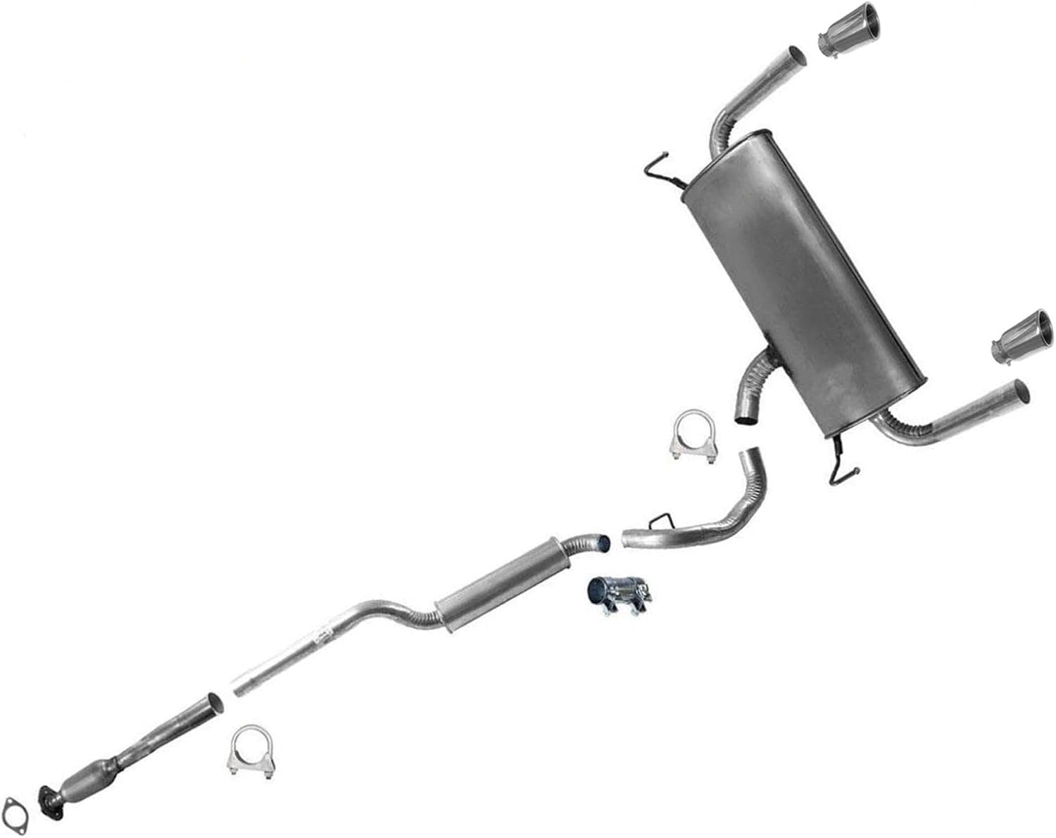 Exhaust Resonator Pipes Muffler Replacement Part for Ford Escape 2.0L 2.5L 2013-2016 Made in USA