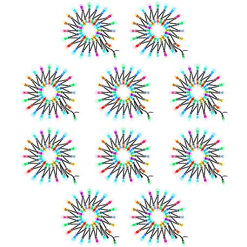 Flash Deals - 60% OFF Aclorol LED Pixel WS2811 LED String Light RGB Individually Addressable 5V Waterproof IP68 Full Color Black Wire 12mm Diffused Digital Round Module 50pc/Set for Christmas Holiday Party