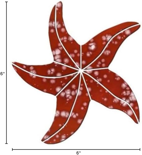 Miniatura 6 de Mosaico pequeño de cerámica de estrella de mar para piscina (6 pulgadas, azul)