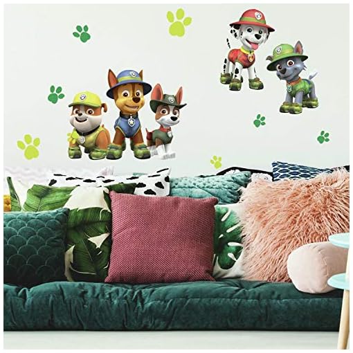 RoomMates RMK3611GM Paw Patrol Jungle Peel and Stick Giant Wall Decals - Image 5