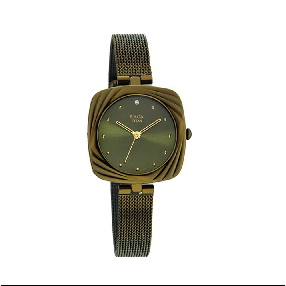Titan Womens Analog Silver Dial Green Band Metal Watch (B08LKCTLWZ) Amazon Price History, Amazon Price Tracker