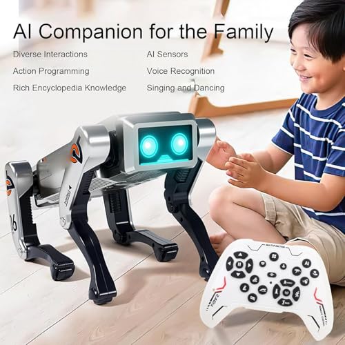 Image of Magicwand Robot Dog, AI Dog, AI Smart Pet, Will Dance and Kungfu,Voice /App /Remote Control,Support Action Programming,AI Robot Ideal Gift for Adults /Kids