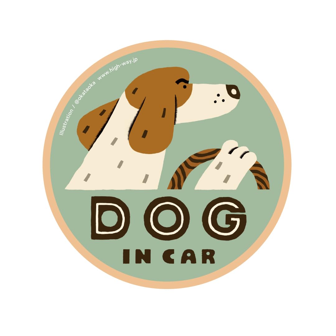 Amazon | DOG IN CAR Sticker ドッグインカー オカタオカ ステッカー