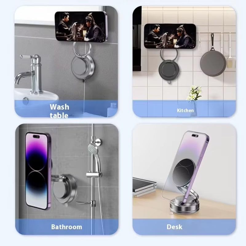 Image of Jango 360 Degree Rotation Bracket Stand Stong Magnets Vacuum Suction Cup Magnetic Car Phone Holder