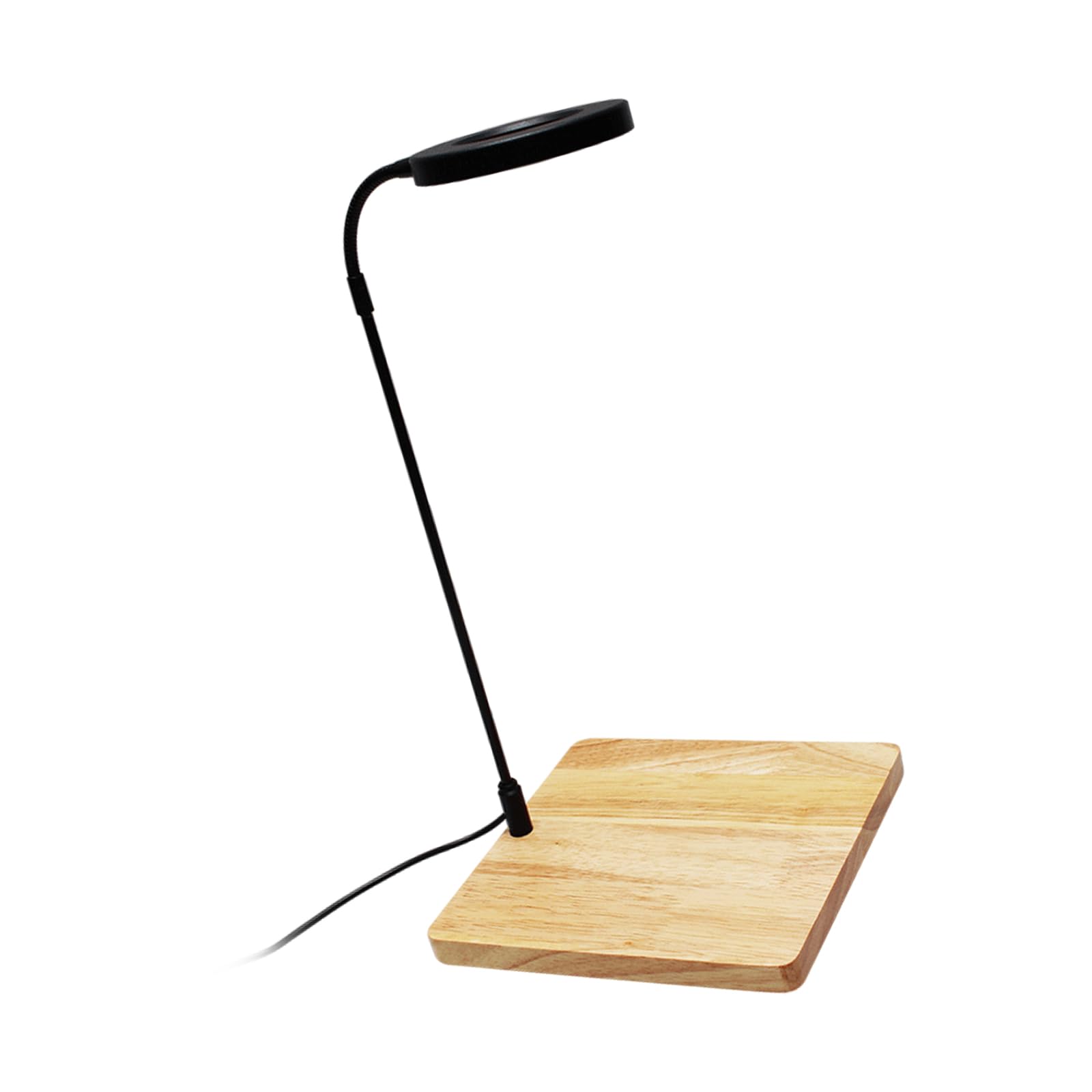 5W LED Plant Light with Wood Base for Fishtanks and Terrariums Rotating Full Spectrum LED Lighting USB Operated Lamp Fishtanks Lamp