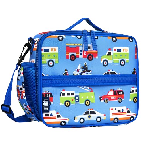 Image of Wildkin Kids ECO rPET Insulated Lunch Box - Keeps Food Hot or Cold, Easy-Clean Lining, Mesh Pockets & BPA-Free - Boys & Girls, Ideal for School, Travel & Daycare - Heroes