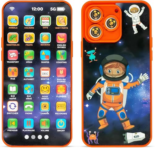 Image of Educationa Kids Phone - Rechargeable Toy for Kids with 24 Learning Modes | Talking Dummy Mobile for Boys & Girls Age 2-12 | Mobile Phone Toy with, Music & Games