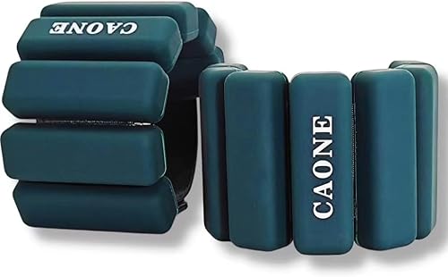 CAONE Juego de 2 pesas ajustables para muñeca y tobillo (1 libra cada una) para mujeres, hombres y niños. Para yoga, pilates, cardio, entrenamiento