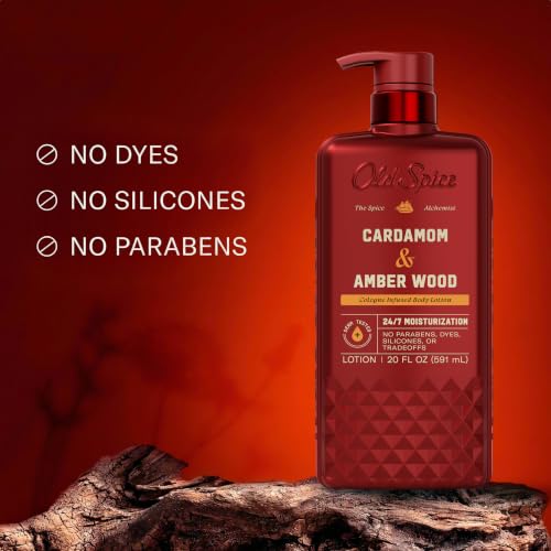 Old Spice Hand & Body Lotion for Men, Cardamom & Amber Wood Scent, 20 fl oz - image 3