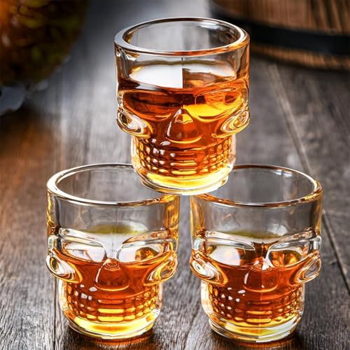Image of bellemax Classy Shot Glass for Espressos, Spirits & Liquors,Whiskey, Vodka Shot, Tequila Shot, Wine Tasting, Cocktail Pour, Bar Accessory & Home Decor Parties Glasses Set of 6 (BR-02)