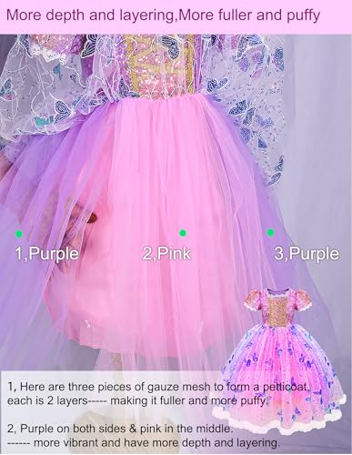 Disfraz de Princesa de Nieve para Niñas de 5-6 años miniatura 4