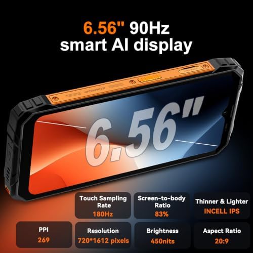 Blackview Fort 1 Rugged Phone,10000mAh Battery, 6.56",256GB ROM - 1