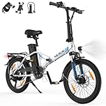 VARUN E Bike, 20 Zoll Ebike klapprad mit 48V Lithium-Akku, 250W Motor, E-Bike Damen Herren mit 5 Modi, 7-Gang Getriebe, Pedelec Elektrofahrrad City Ebike mit LCD-Display, EU-Konformes