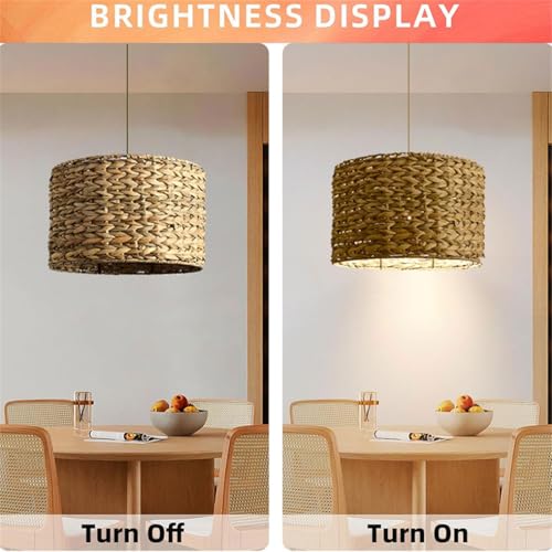 Suspension en rotin faite main lustre plafonnier bambou - 5