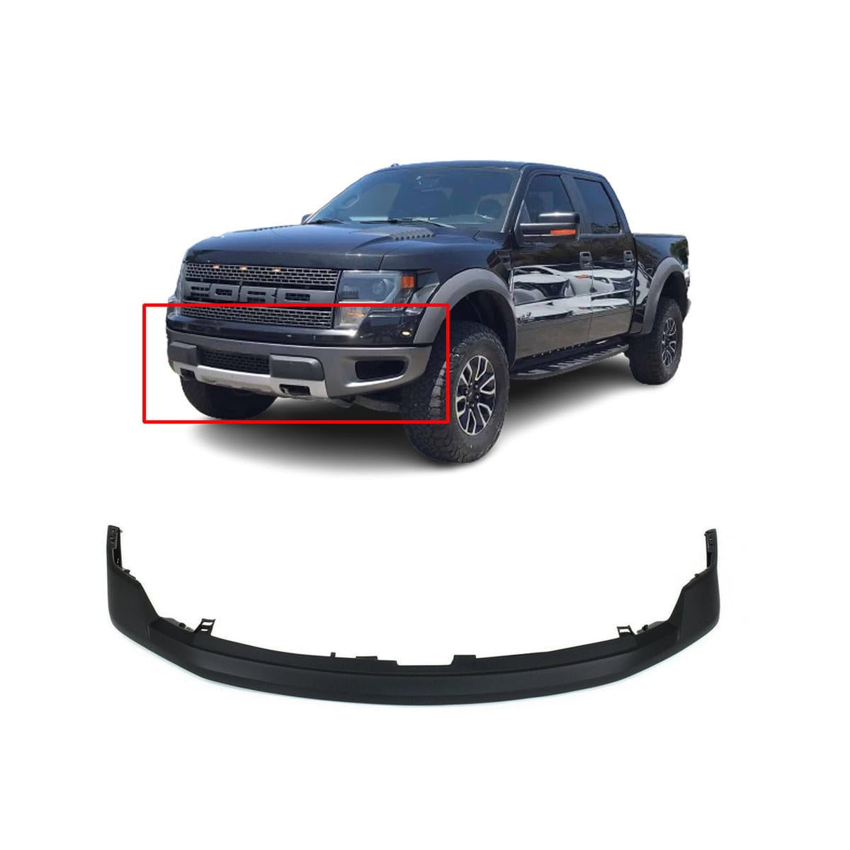 FitParts Compatible with Ford F-150 2009–2014 Front Upper Bumper Cover