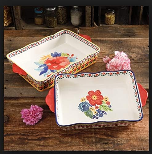 The Pioneer Woman Fiona Floral Rectangular Baking Set, 2 pieces